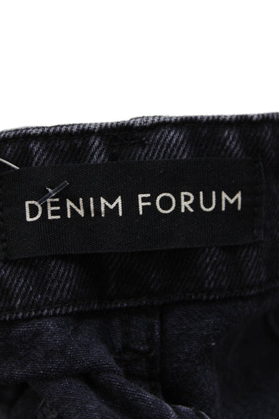 Denim Forum Unisex Cropped Cargo Pants Dark Gray 100% Cotton Size 29