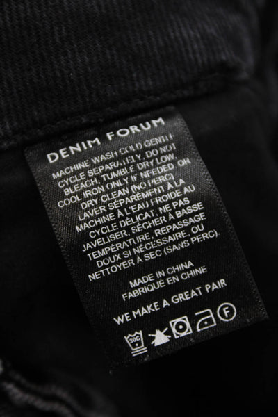 Denim Forum Unisex Cropped Cargo Pants Dark Gray 100% Cotton Size 29