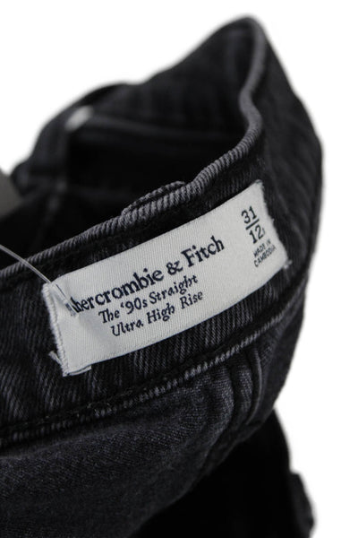 Abercrombie & Fitch Women Straight Black Jeans Size 12