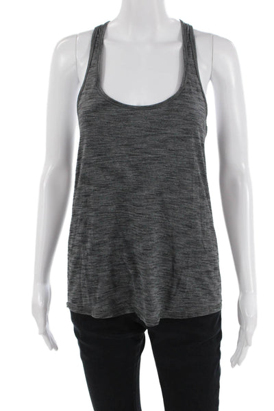 Lululemon Womens Dark Gray Basic Tank Nylon Blend Round Neck Solid Size S