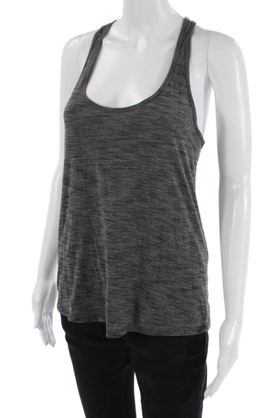 Lululemon Womens Dark Gray Basic Tank Nylon Blend Round Neck Solid Size S