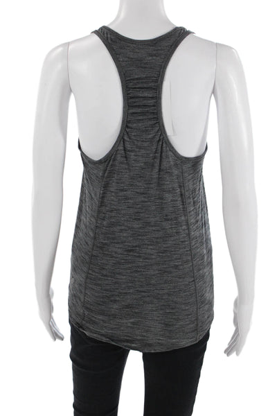 Lululemon Womens Dark Gray Basic Tank Nylon Blend Round Neck Solid Size S