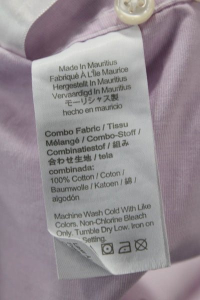 J Crew Mens Classic Fit Collared Button-Down Shirt Purple Size XL