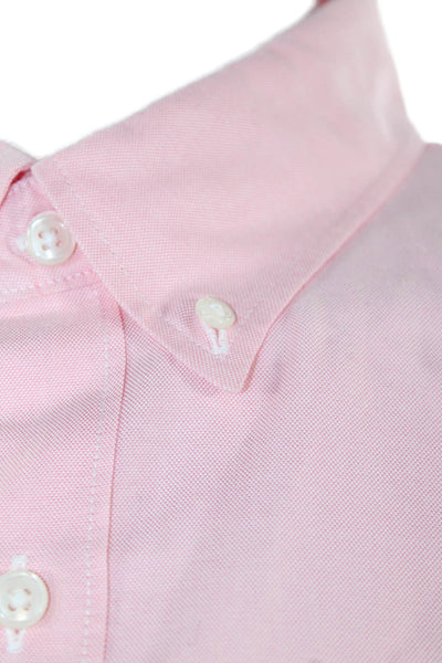 J Crew Mens Cotton Collared Button-Down Shirt Pink Size XL