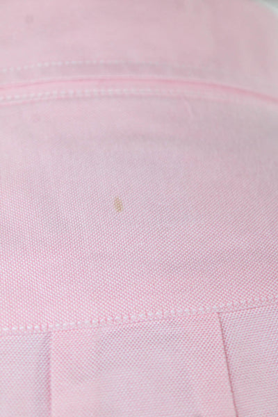 J Crew Mens Cotton Collared Button-Down Shirt Pink Size XL