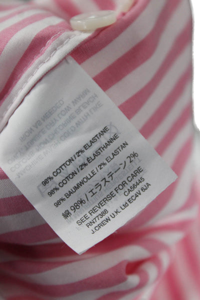 J Crew Mens Striped Collared Button-Down Shirt Pink Size 32