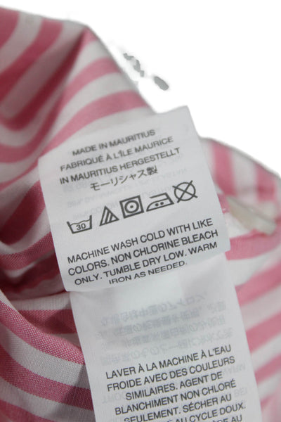 J Crew Mens Striped Collared Button-Down Shirt Pink Size 32