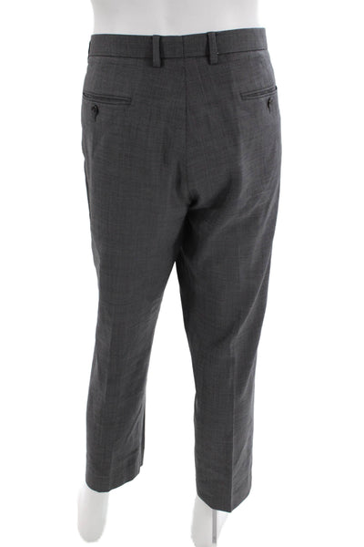 J Crew Mens Wool Flat Front Straight Dress Pants Gray Size 36