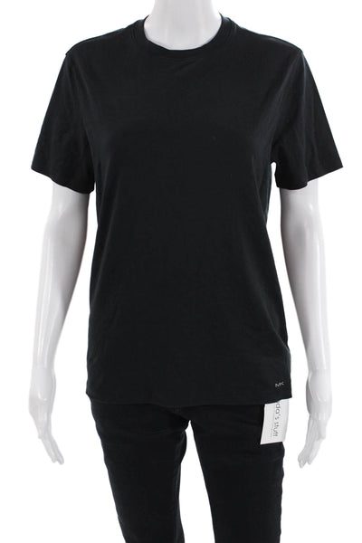 Michael Kors Mens Black Cotton Crew Neck Short Sleeve T-Shirt Size S