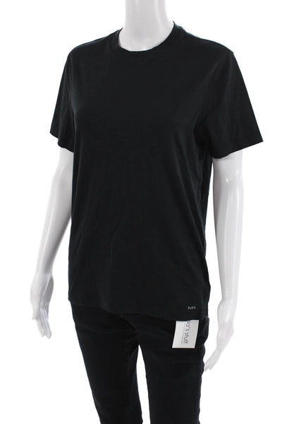 Michael Kors Mens Black Cotton Crew Neck Short Sleeve T-Shirt Size S