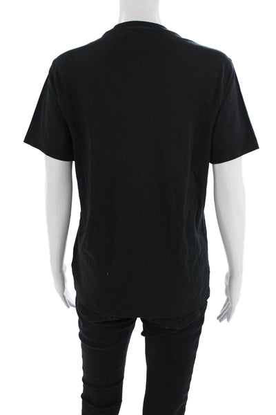Michael Kors Mens Black Cotton Crew Neck Short Sleeve T-Shirt Size S