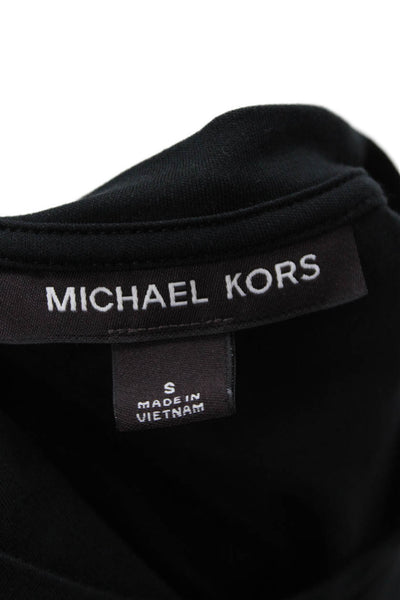 Michael Kors Mens Black Cotton Crew Neck Short Sleeve T-Shirt Size S
