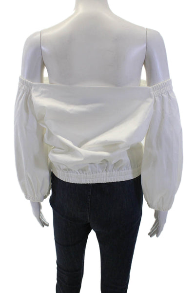 Alexis Women Bohemian Long Sleeve White Blouse Size S