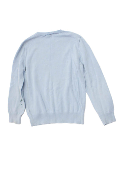 Crewcuts Boys Cotton Pullover Crew Neck Knit Sweater Blue Size 8-9