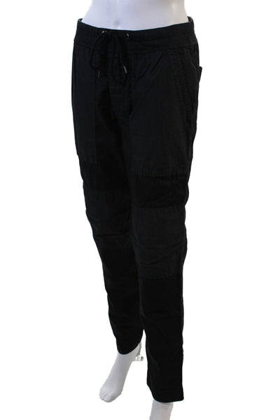 Standard James Perse Women's Straight Leg Drawstring Waist Pants Black Size 0