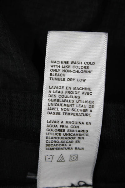 Standard James Perse Women's Straight Leg Drawstring Waist Pants Black Size 0