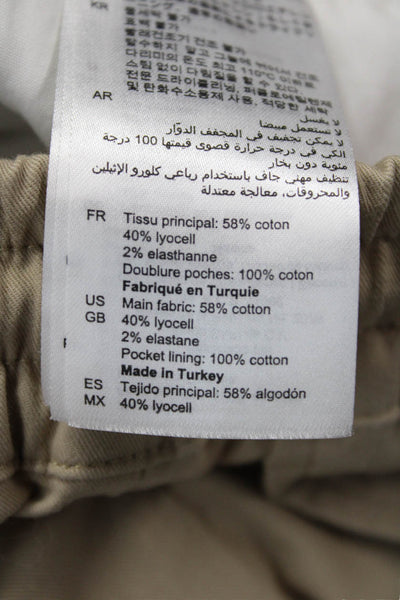 Sandro Men's Drawstring Waist Straight Leg Casual Pants Beige Size 40