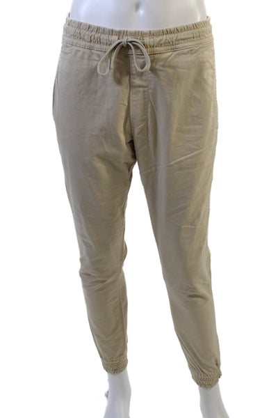 Zara Women's Pull-On Tapered Leg Jogger Pants Beige Size M