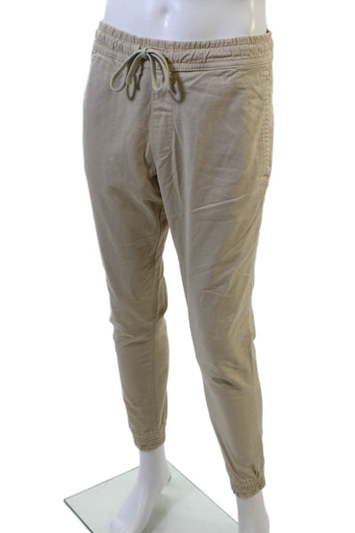 Zara Women's Pull-On Tapered Leg Jogger Pants Beige Size M