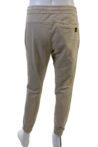 Zara Women's Pull-On Tapered Leg Jogger Pants Beige Size M