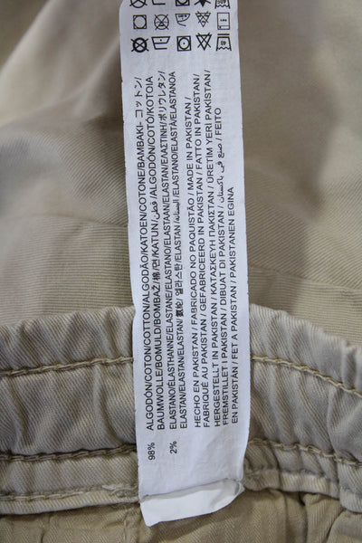 Zara Women's Pull-On Tapered Leg Jogger Pants Beige Size M