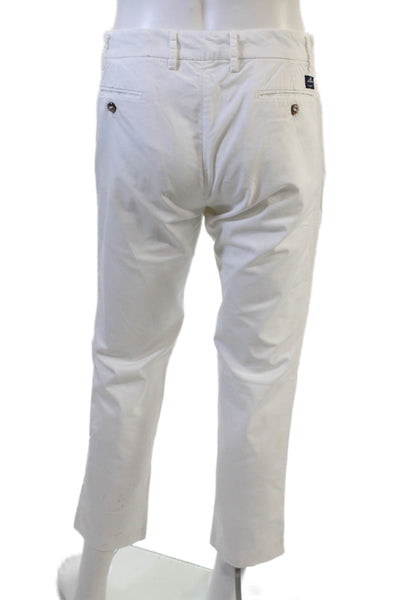 Masons Men's Button Closure Straight Leg Casual Pants White Size 32
