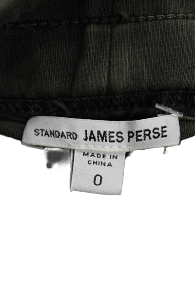 Standard James Perse Women's Drawstring Waist Straight Leg Pants Green Size 0
