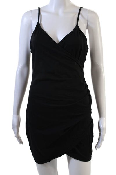Superdown Women Bodycon Mini Dress Black V-Neck Sleeveless Size M