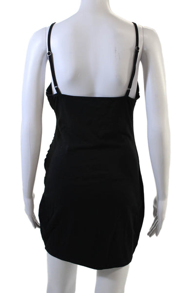 Superdown Women Bodycon Mini Dress Black V-Neck Sleeveless Size M