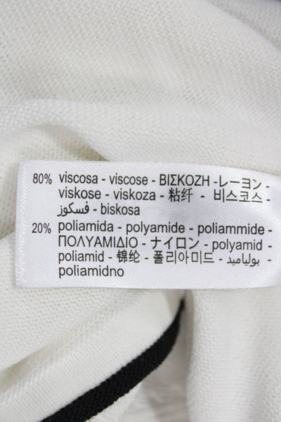 Zara Women's Two Piece Long Sleeves Round Neck Cardigan Sweater Set White Size S