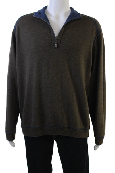 Tommy Bahama Mens Wool Long Sleeve Knit Pullover Sweater Blue Size L
