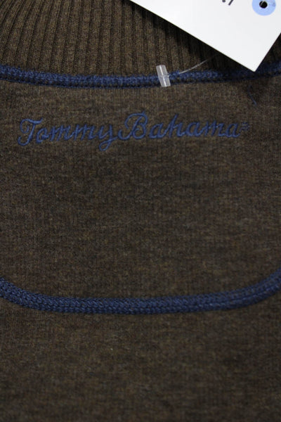 Tommy Bahama Mens Wool Long Sleeve Knit Pullover Sweater Blue Size L