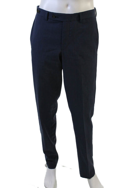 Ted Baker London Womens Wool Pocketed Dress Pants Blue Size 32