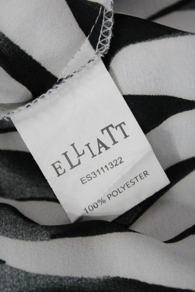 Elliatt Women's V-Neck Short Sleeves Tie Back Shorts Romper Striped Size XS