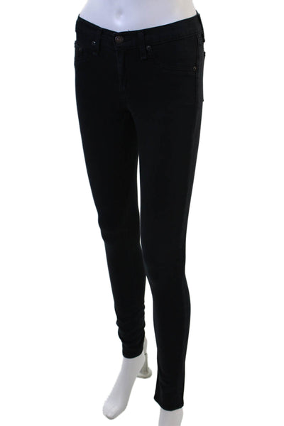 Rag & Bone Women Skinny Mid-Rise Black Jegging Jeans Size 25
