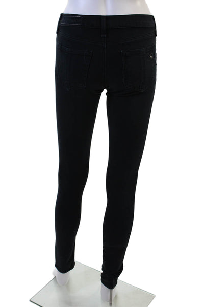 Rag & Bone Women Skinny Mid-Rise Black Jegging Jeans Size 25