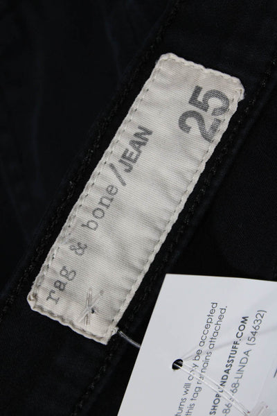 Rag & Bone Women Skinny Mid-Rise Black Jegging Jeans Size 25