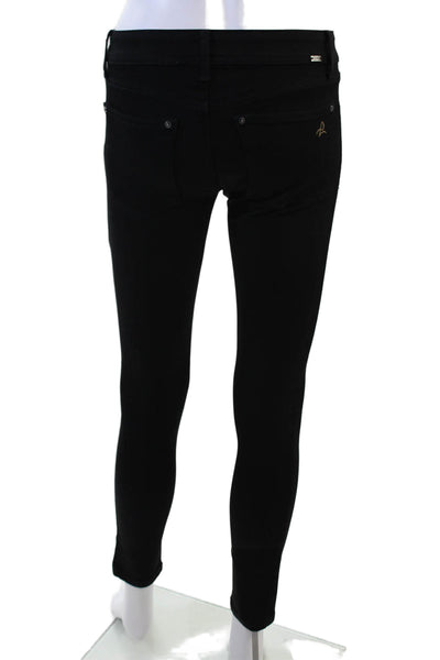 DL 1961 Women Ankle Skinny Jeans Black Mid-Rise Petite Size 24