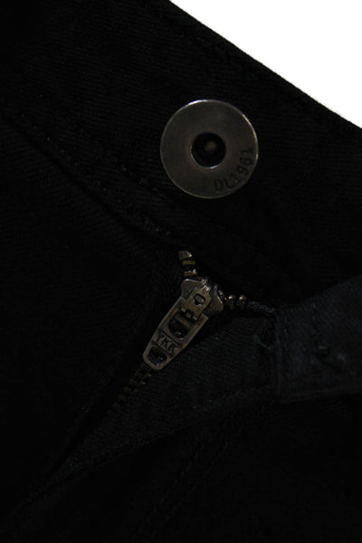 DL 1961 Women Ankle Skinny Jeans Black Mid-Rise Petite Size 24