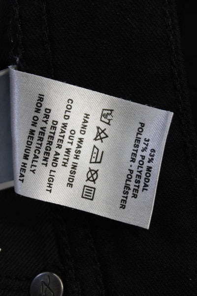 DL 1961 Women Ankle Skinny Jeans Black Mid-Rise Petite Size 24