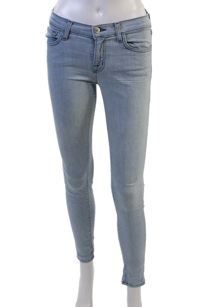 J Brand Women Skinny Ankle Mid-Rise Light Blue Jeans Size 25
