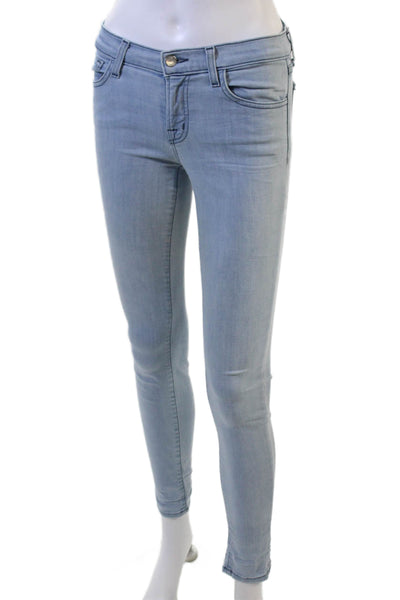 J Brand Women Skinny Ankle Mid-Rise Light Blue Jeans Size 25