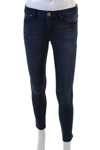 DL 1961 Women Dark Blue Mid-Rise Skinny Ankle Jeans Size 24