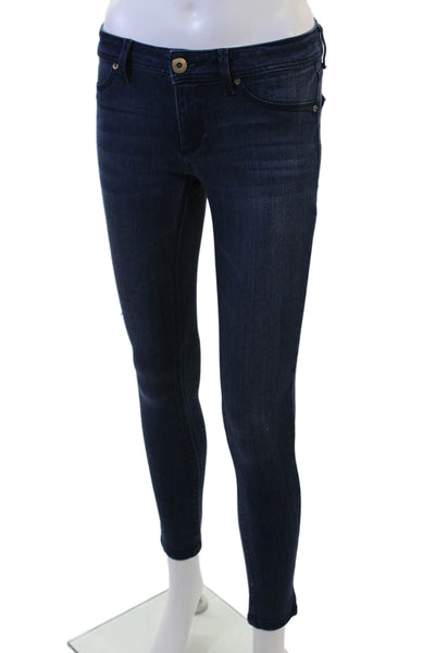 DL 1961 Women Dark Blue Mid-Rise Skinny Ankle Jeans Size 24