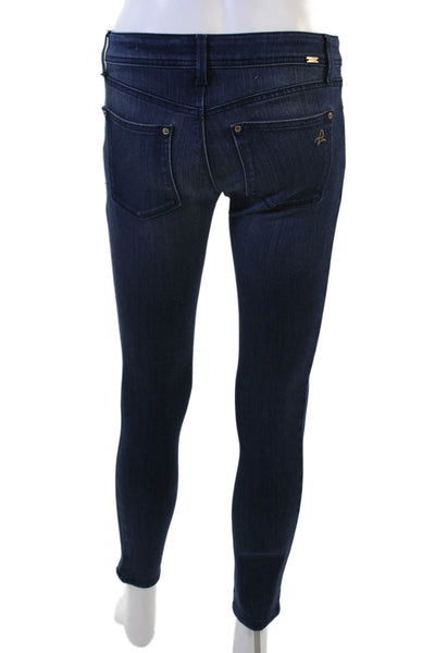 DL 1961 Women Dark Blue Mid-Rise Skinny Ankle Jeans Size 24