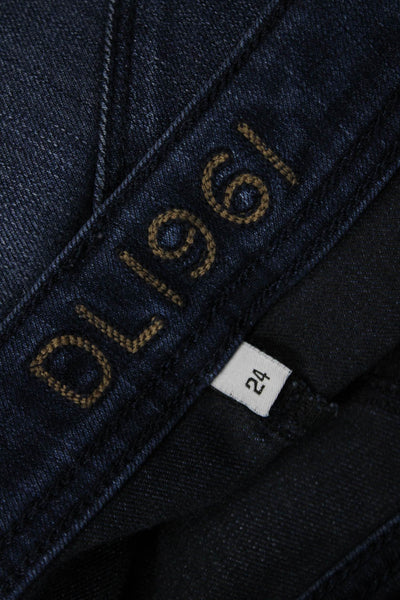 DL 1961 Women Dark Blue Mid-Rise Skinny Ankle Jeans Size 24