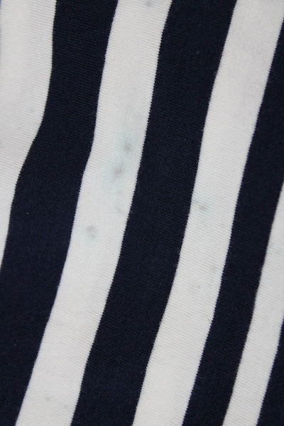 French Connection Women Bodycon Tank Dress Dark Blue Striped Sleeveless Size 0