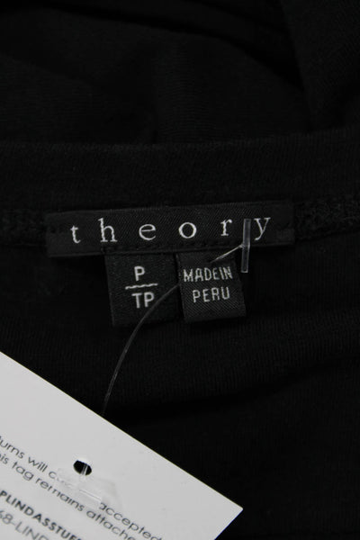 Theory Womens Shift T-Shirt Dress Black Cotton Blend Size PP