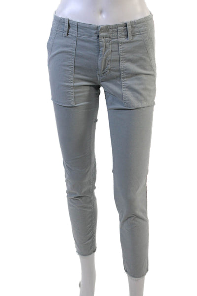 Nili Lotan Women Cargo Cropped Ankle Pants Gray Size 00
