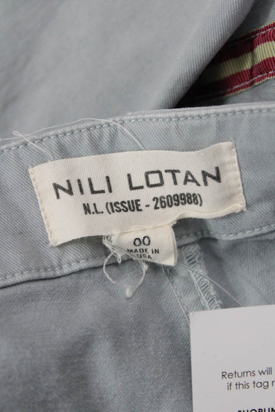 Nili Lotan Women Cargo Cropped Ankle Pants Gray Size 00